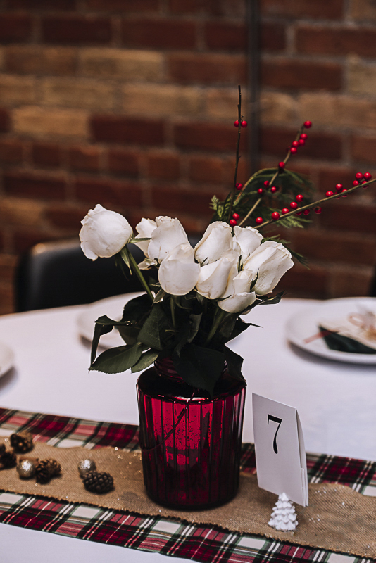red-and-plaid-centerpieces