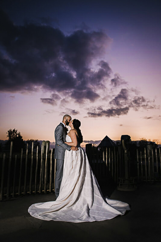 sunset-wedding-photo-at-toledo-zoo