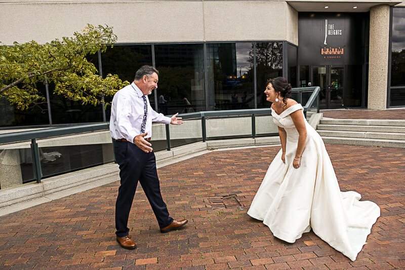 first-look-with-bride-and-dad-renaissance-hotel