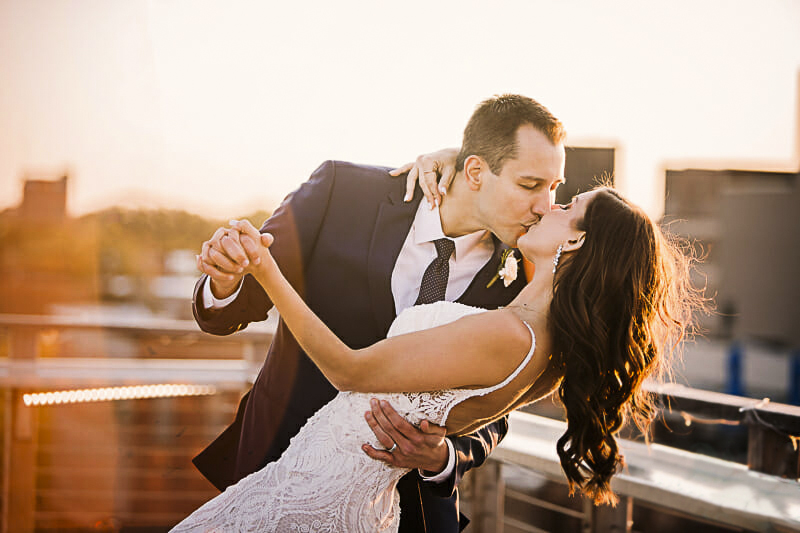 bride-and-groom-sunset-rooftop-wedding-photo-at-fleetwoods