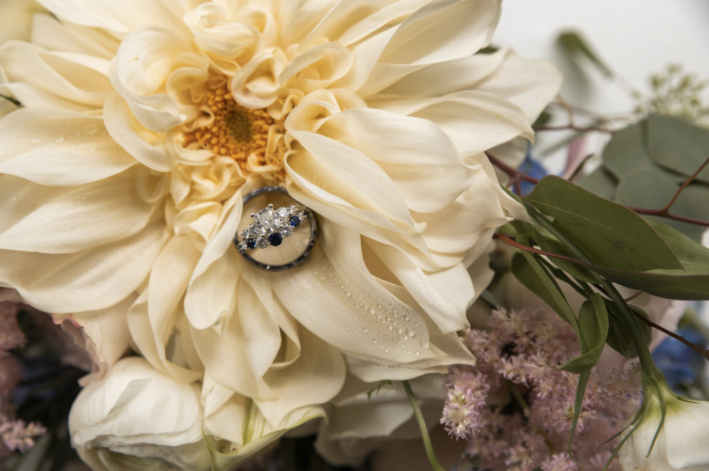 wedding rings in bouquet toledo country club