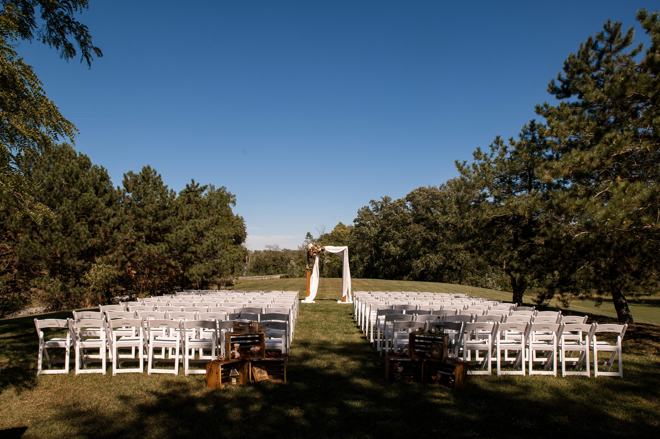 nazareth hall outdoor wedding ceremony