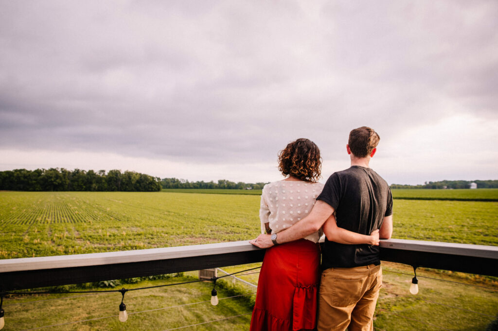 toledo farm engagement photos with chickens