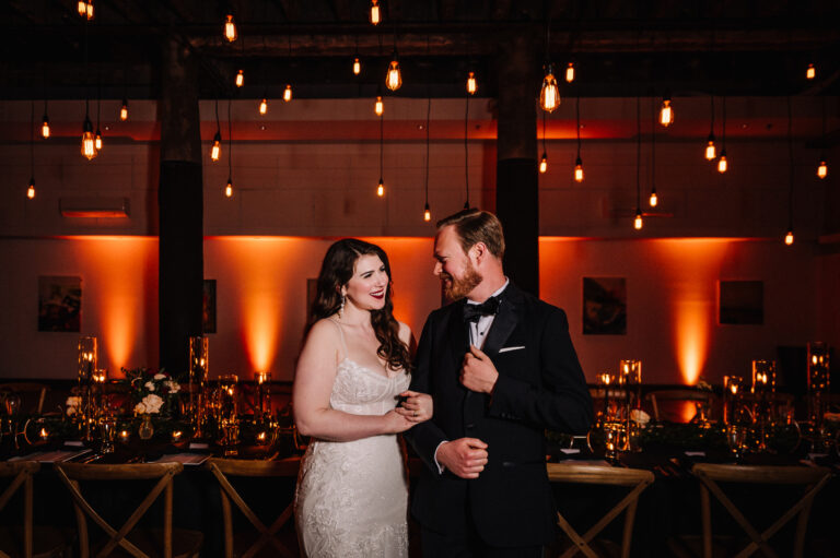 Registry Bistro Wedding with String Lights